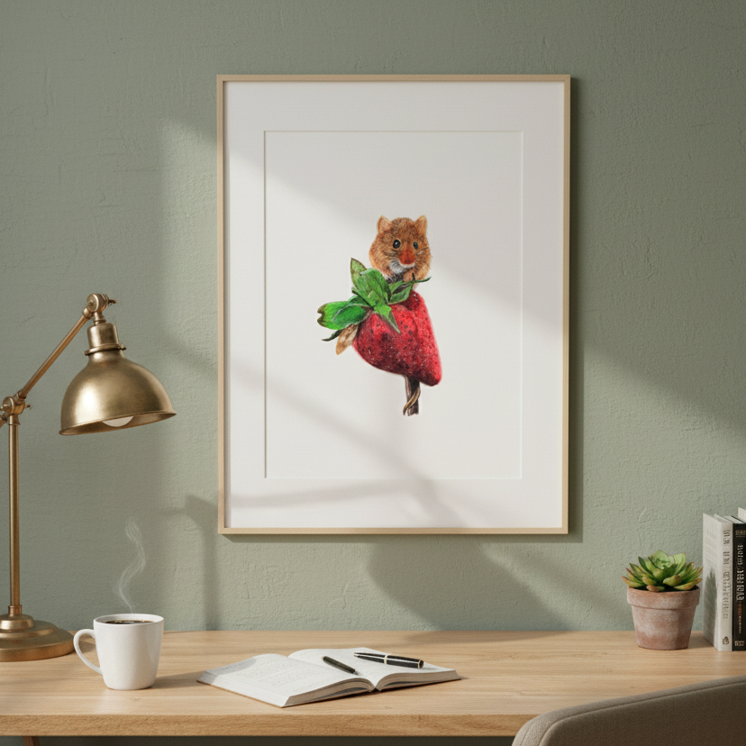 Field Mouse Woodland Art Print