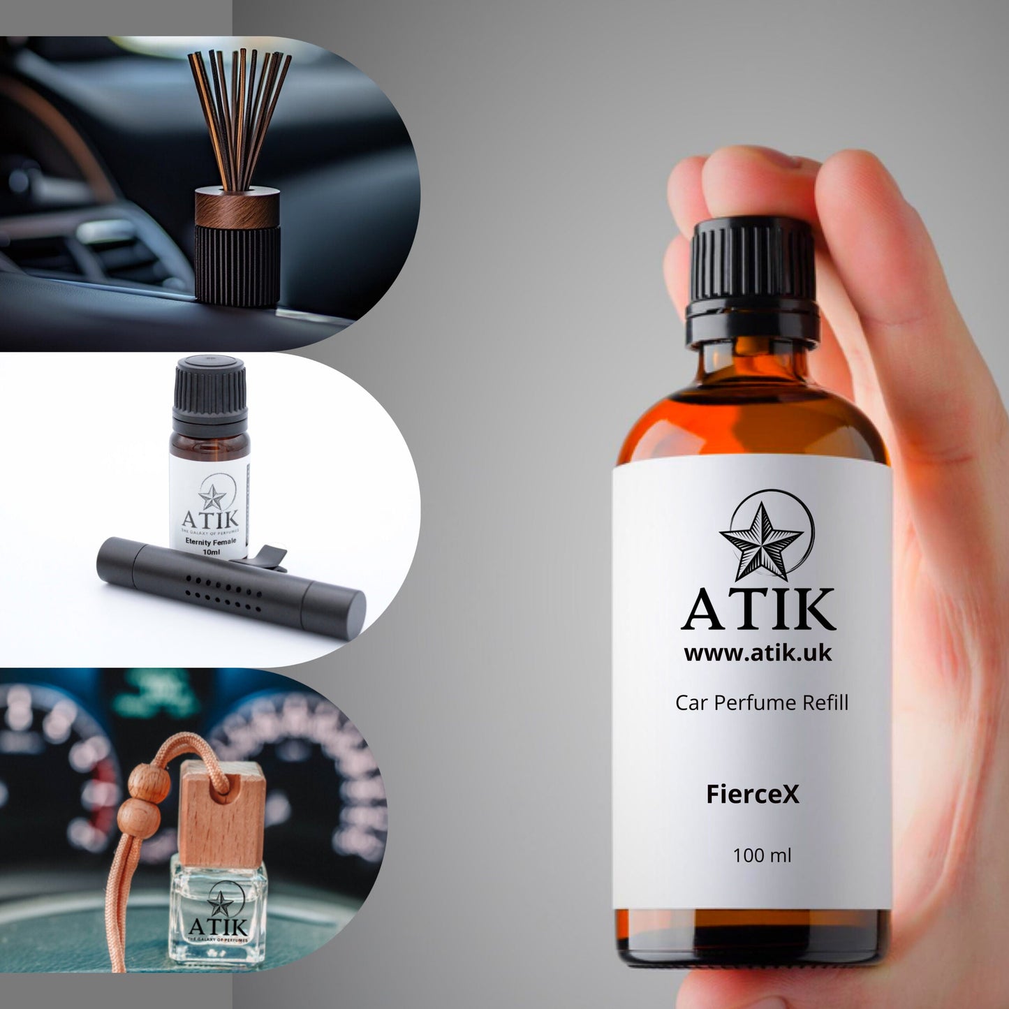 FierceX34 Car Perfume Refill – Bold Woody Amber Scent