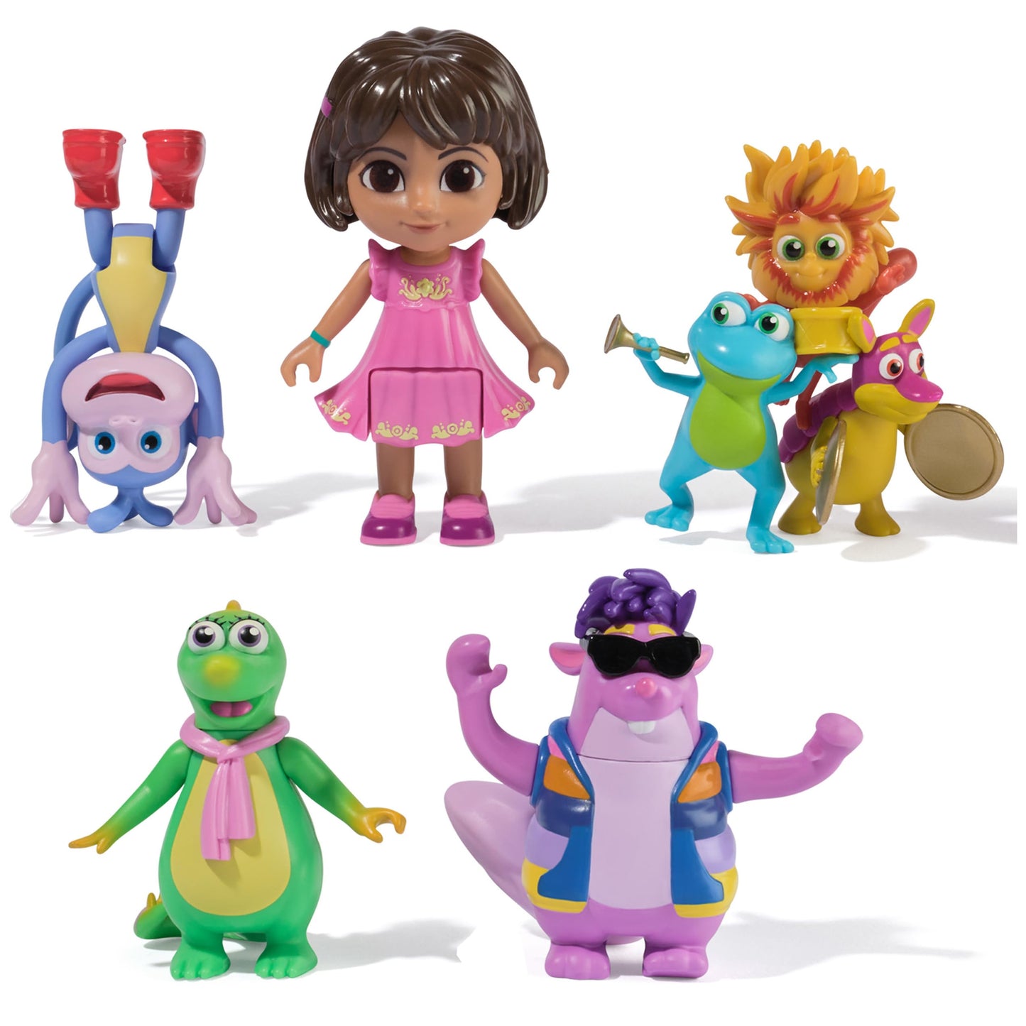 Dora Fantastic Friends Gift Pack – Dora, Boots, Tico, Isa & Fiesta Trio Figures