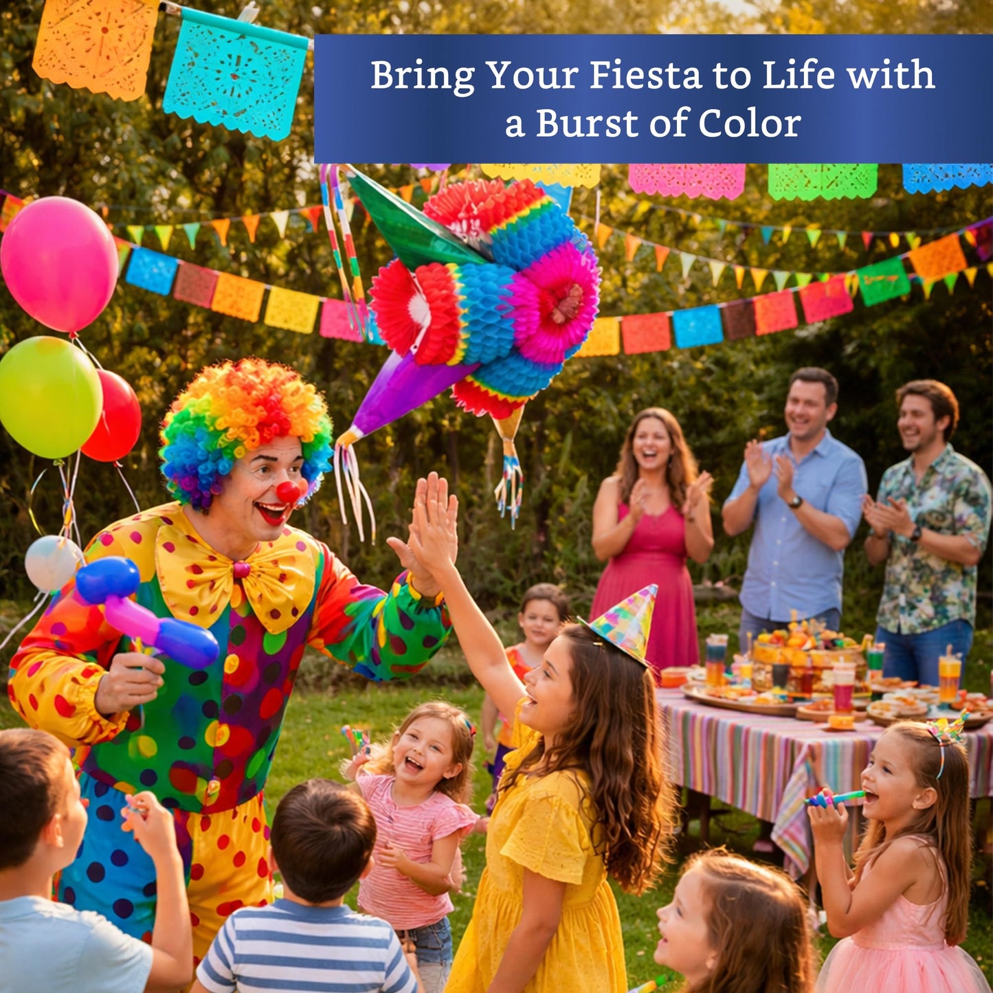 Fiesta Wraps Mexican Pinata Star (Medium 26in) – Authentic Handmade Foldable Pinata for Birthday Parties