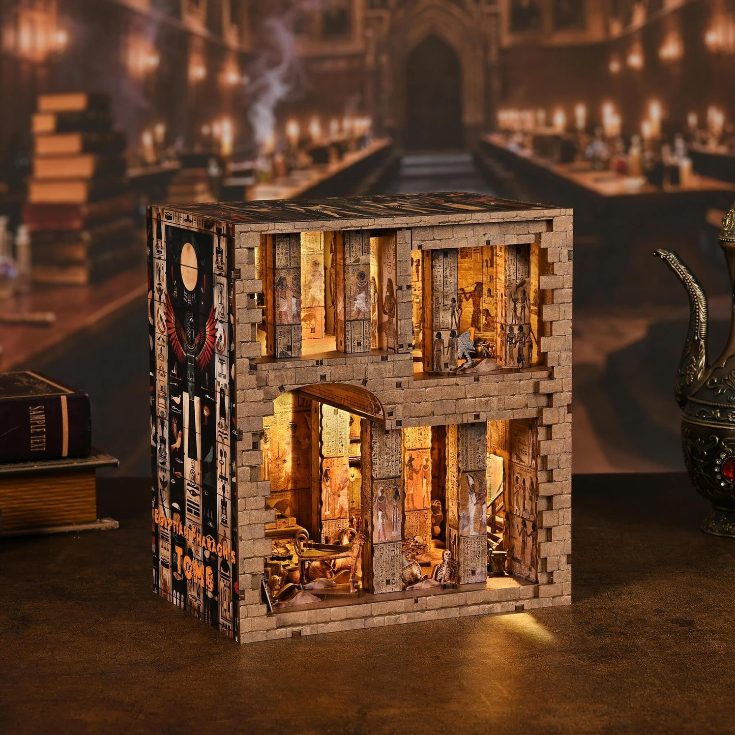 Fifijoy Book Nook Kit – Egyptian Pharaohs Tomb DIY Miniature House