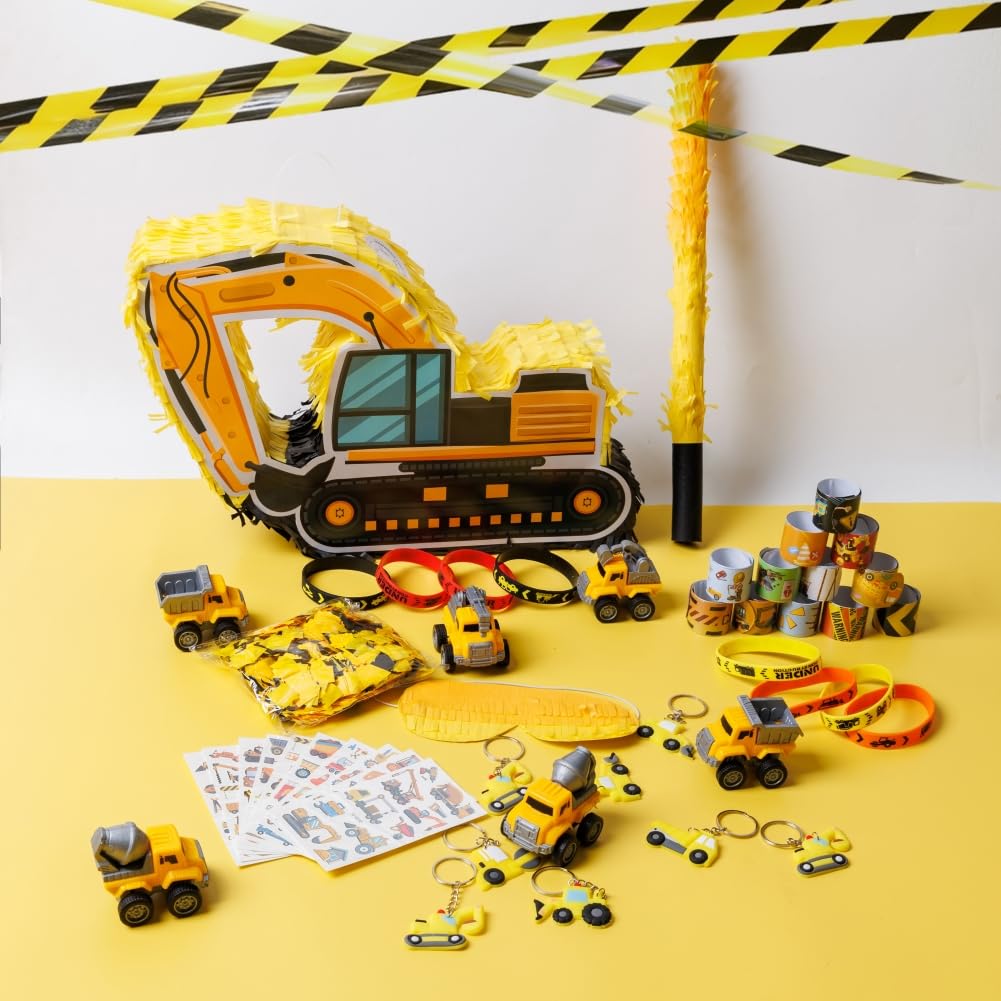 FIGEPO Construction Dump Truck Pinata for Boys – Vehicle-Themed Birthday Party
