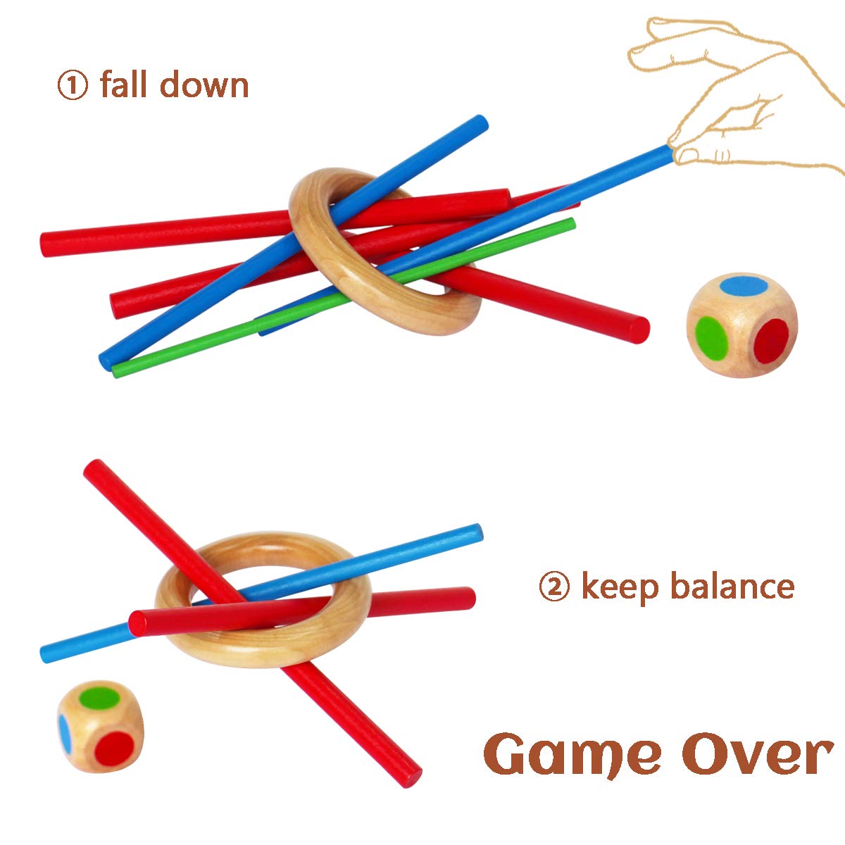 Figetget Keep It Steady – Family Balance & Focus Game | Wooden Stick Toys