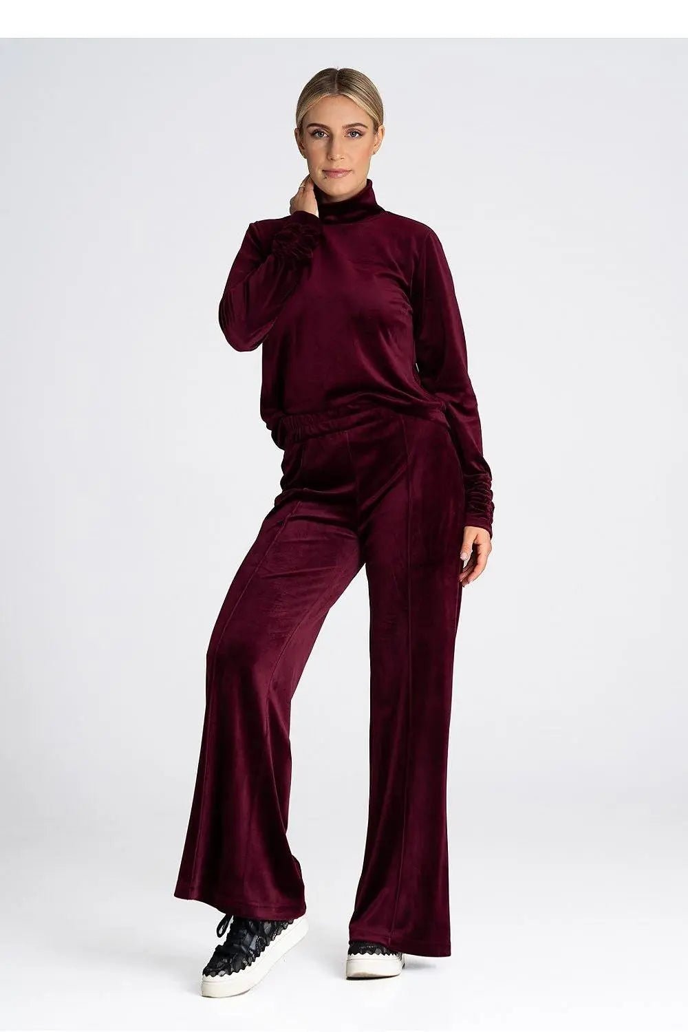 Figl velour high rise womens pants