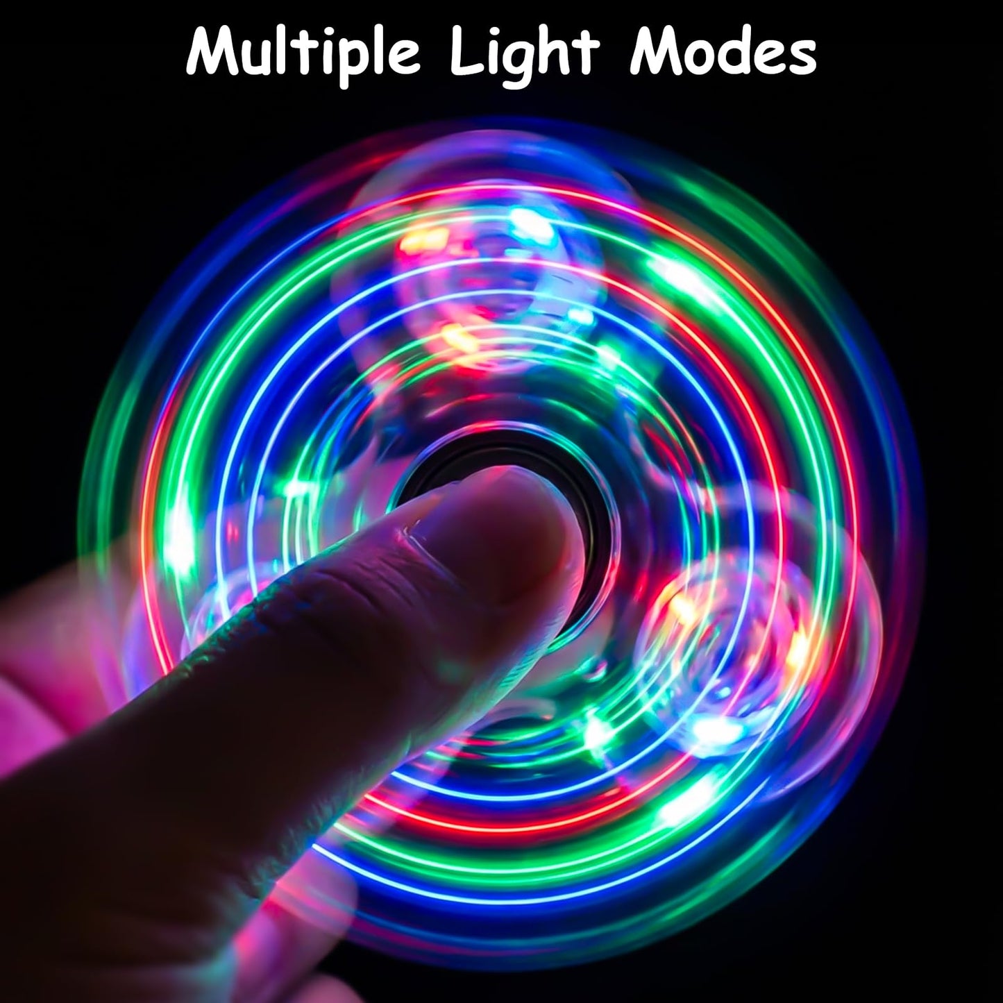 Figrol Fidget Toys 3 Pack – Light-Up Spinner for Stress Relief & Focus