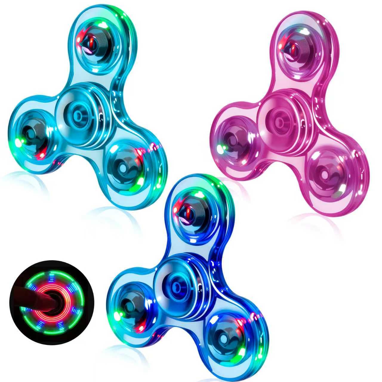 Figrol Fidget Toys 3 Pack – Light-Up Spinner for Stress Relief & Focus