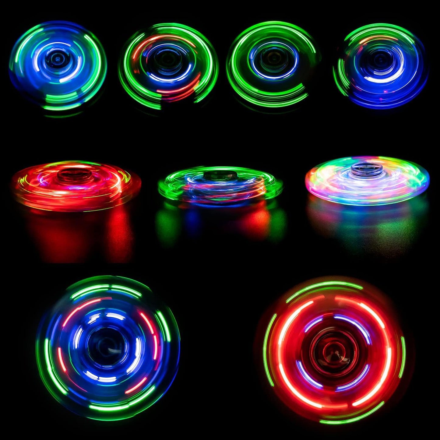 Figrol Fidget Toys 3 Pack – Light-Up Spinner for Stress Relief & Focus
