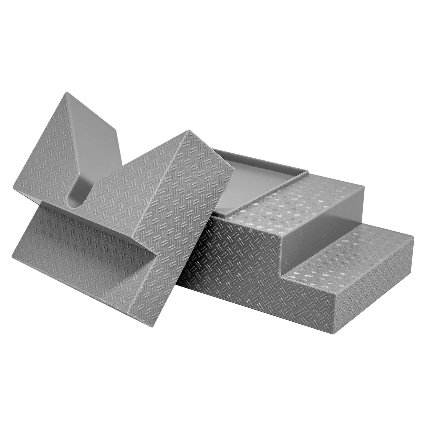 Figures Toy Company Deluxe Gray Breakable Ring Stairs – 6in Wrestling Accessory