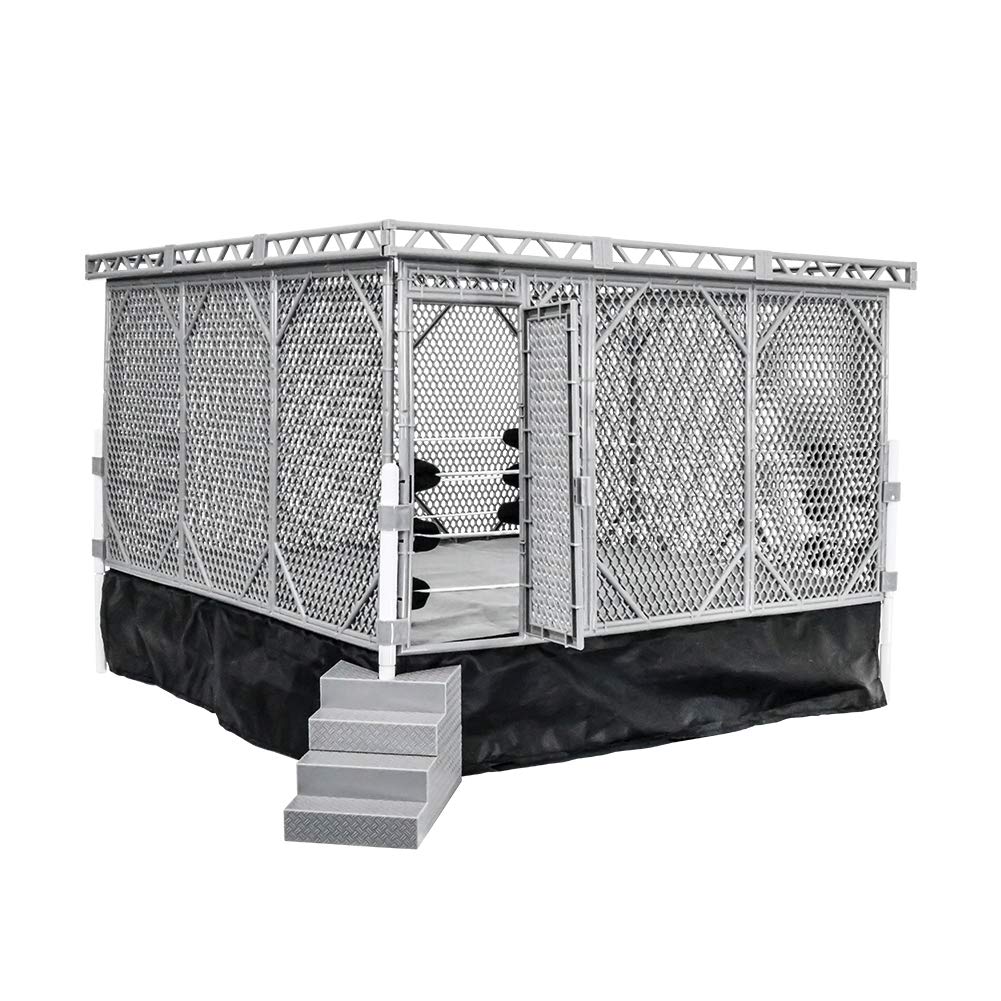 Steel Cage Playset for Figures Toy Company Wrestling Rings – In-Ring Arena Accessory
