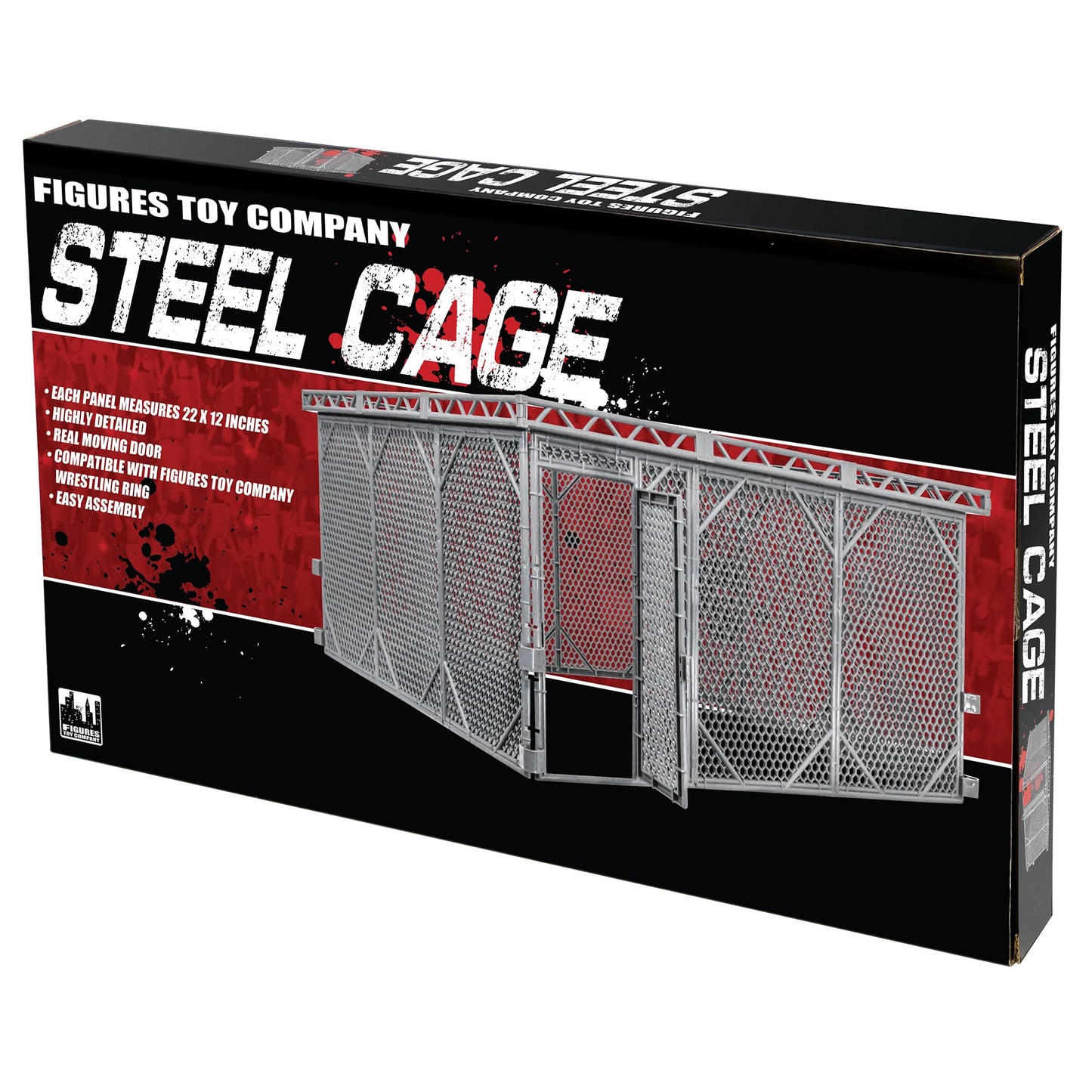 Steel Cage Playset for Figures Toy Company Wrestling Rings – In-Ring Arena Accessory