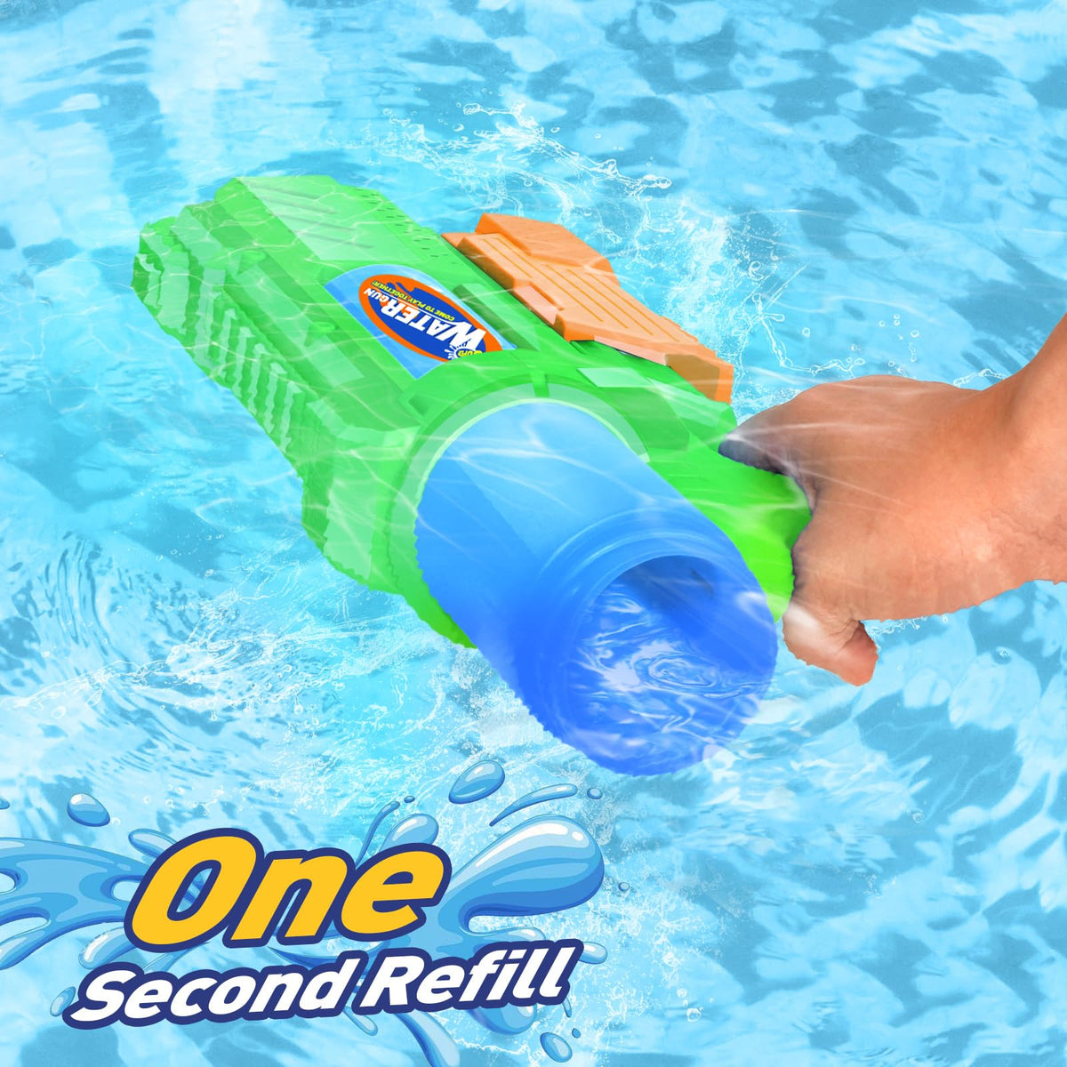 Fikamd Super Water Gun Pack – 2 Pack, 1200CC, Long-Range Soaker Blaster for Pool & Beach
