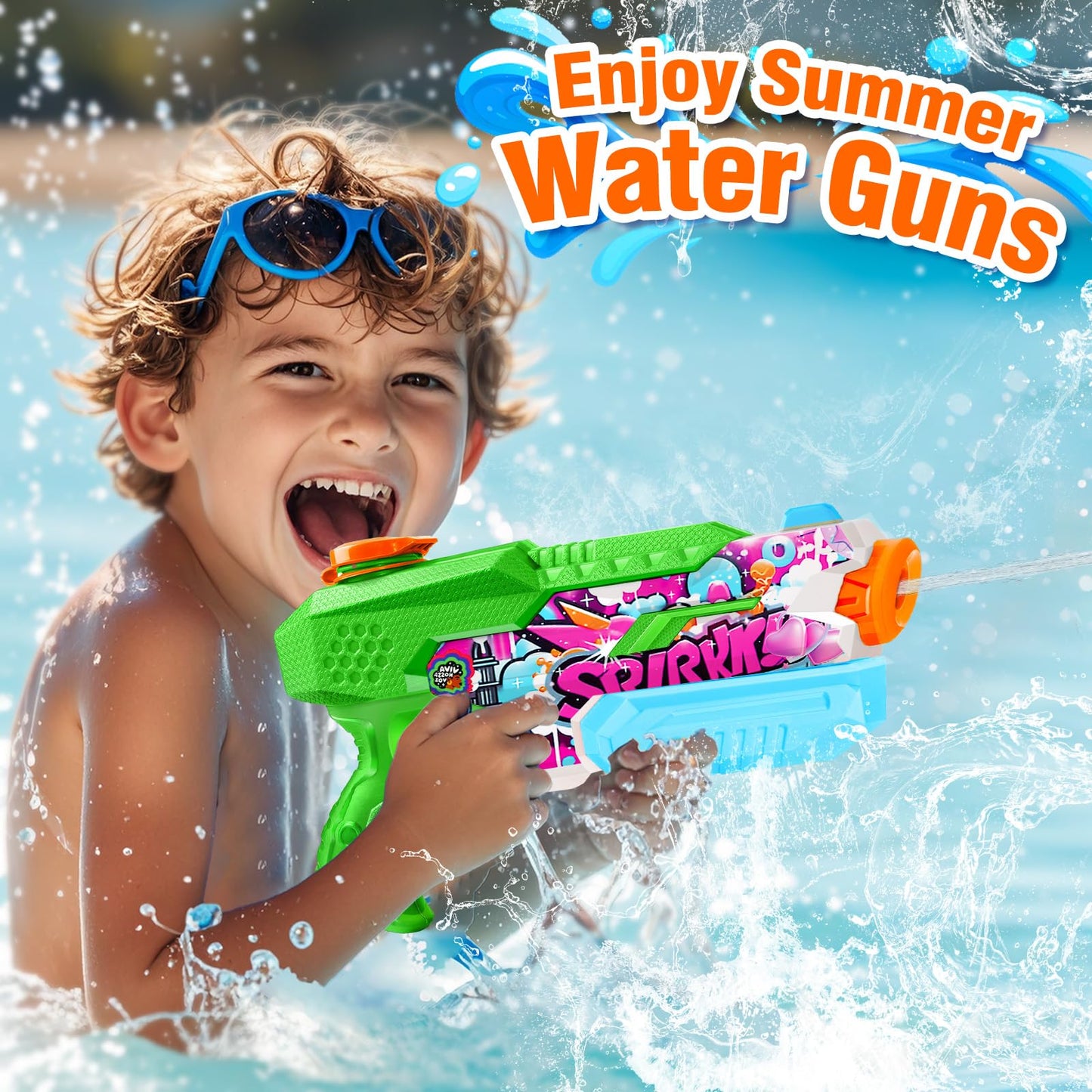 Fikamd 6-Pack Water Guns 600cc – High-Capacity Soaker Blasters for Adults & Kids (Long Range 28-32ft)