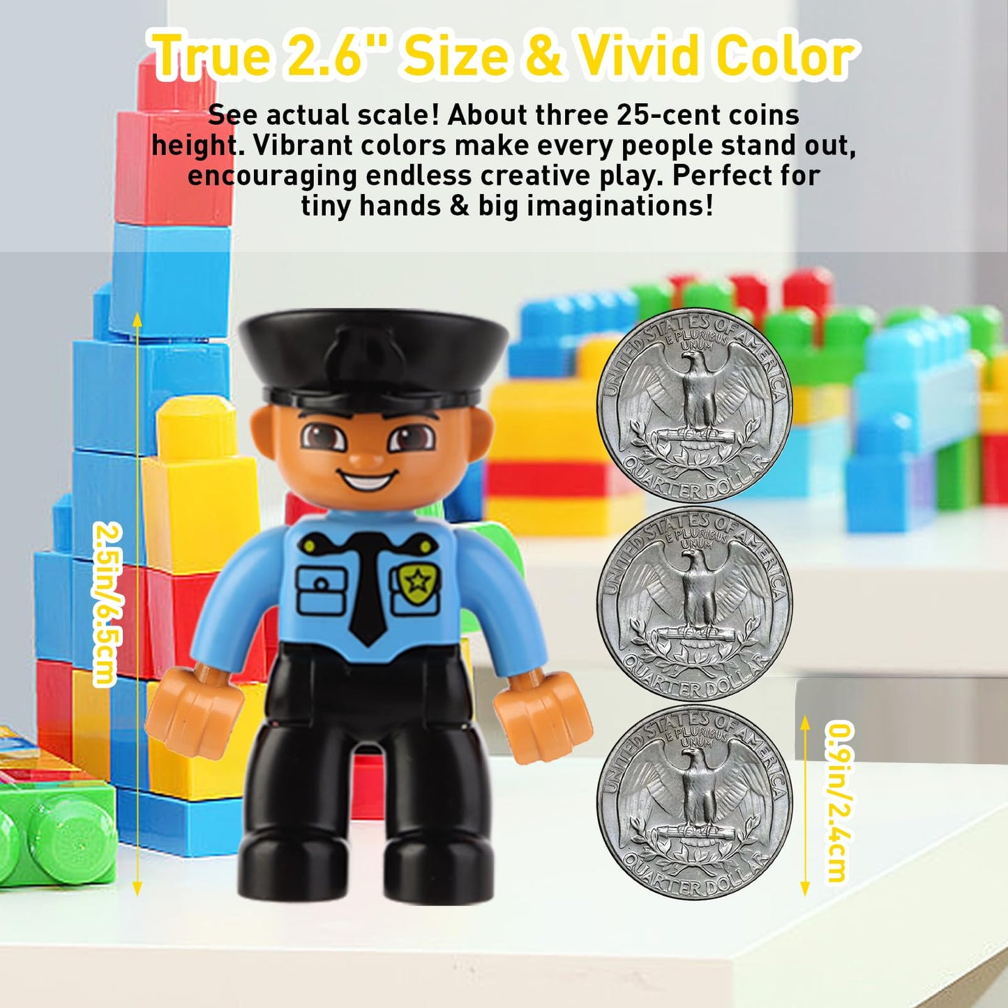 FILDANCO Minifigures Pack – 19 Pcs Community Figures for Building Blocks