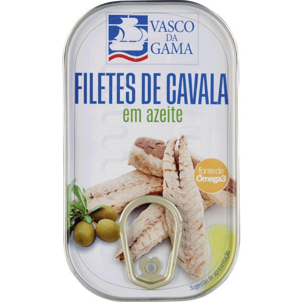 Mackerel Fillet in Olive Oil Vasco da Gama 120g