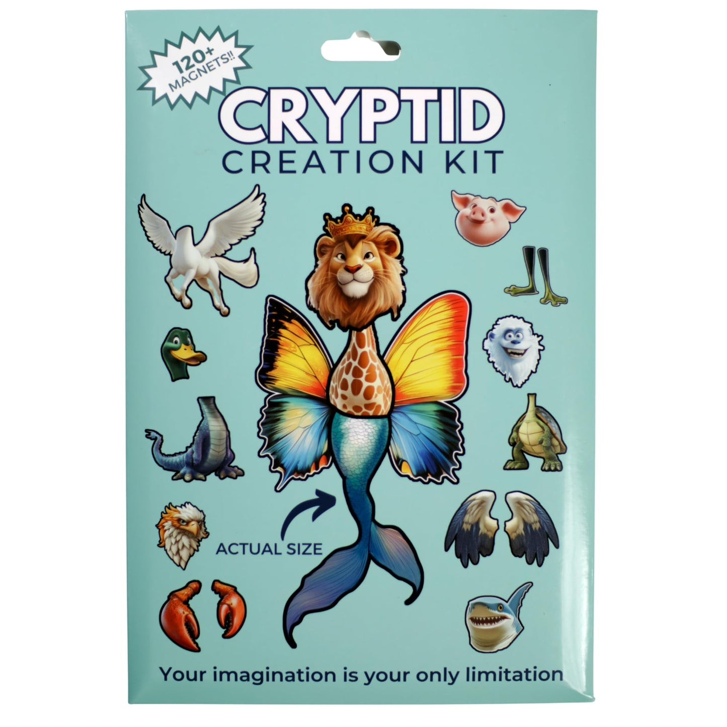 Filigree Fox Design Cryptid Construction Kit Fridge Magnets – 120+ Colorful Monster Magnets