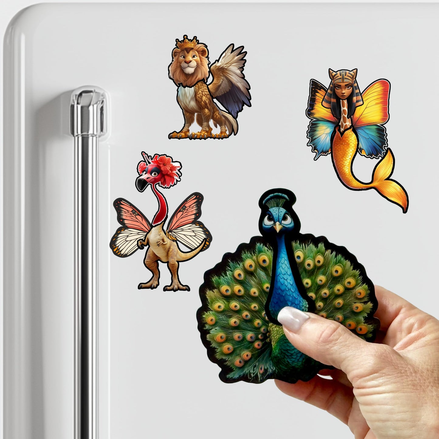 Filigree Fox Design Cryptid Construction Kit Fridge Magnets – 120+ Colorful Monster Magnets