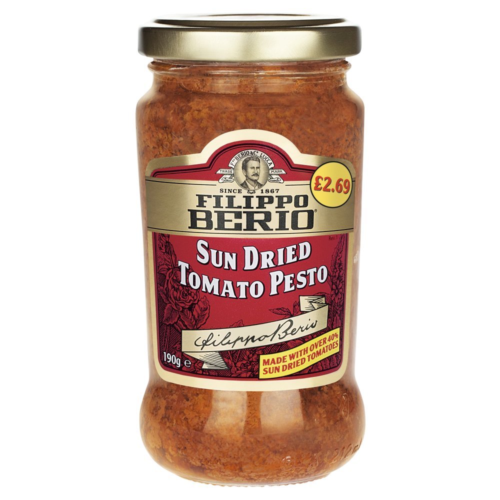 Filippo Berio Sun Dried Tomato Pesto PMP 190g (Case of 6)