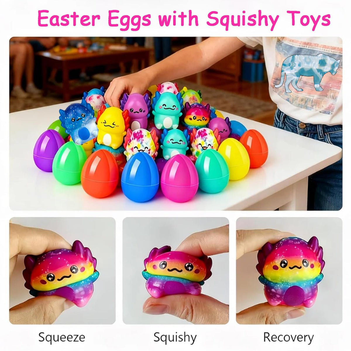 Filledeggs 24 Pack Prefilled Easter Eggs with Toys – Non-Candy Egg Hunt Prizes