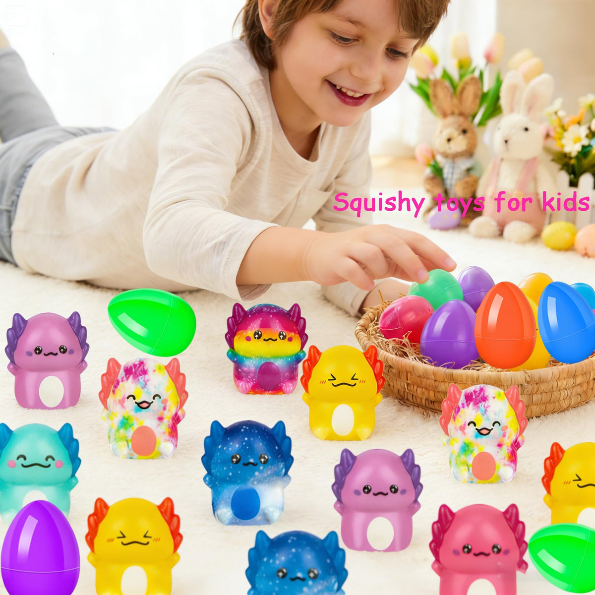 Filledeggs 24 Pack Prefilled Easter Eggs with Toys – Non-Candy Egg Hunt Prizes