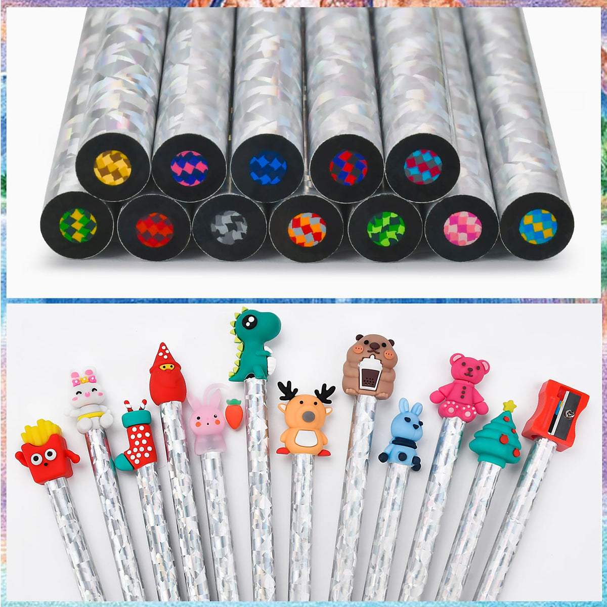 FilmHOO 12 Rainbow Colored Pencils – Easter Basket Stuffers & Arts & Crafts for Kids & Teens