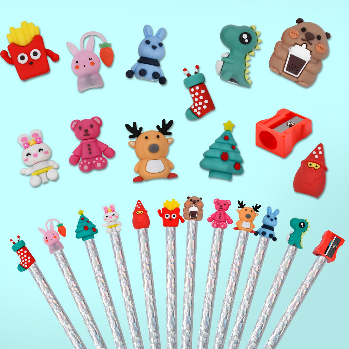 FilmHOO 12 Rainbow Colored Pencils – Easter Basket Stuffers & Arts & Crafts for Kids & Teens
