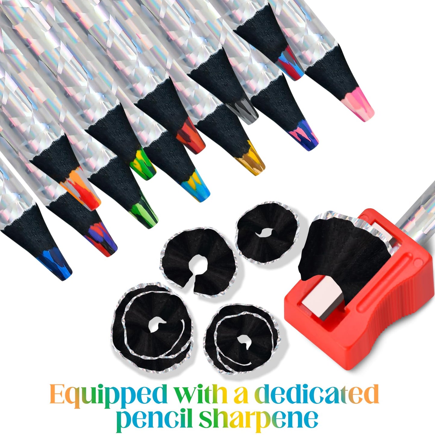FilmHOO 12 Rainbow Colored Pencils – Easter Basket Stuffers & Arts & Crafts for Kids & Teens