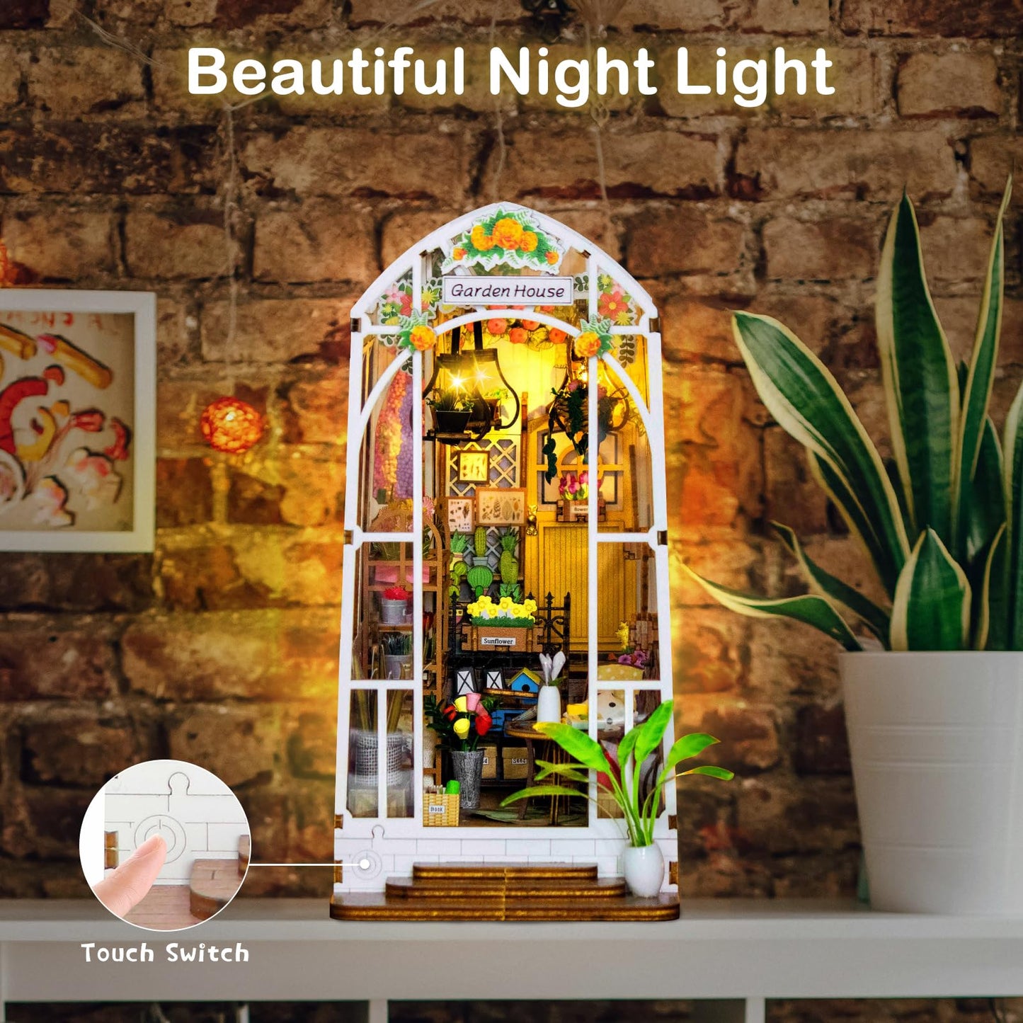 Fimeetoy Book Nook Kit for Adults — DIY Miniature House with LED Light