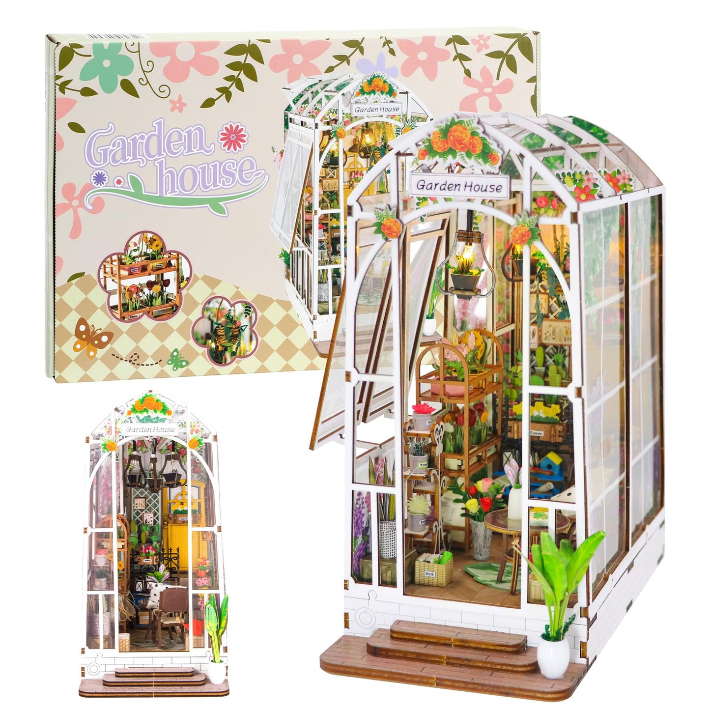 Fimeetoy Book Nook Kit for Adults — DIY Miniature House with LED Light