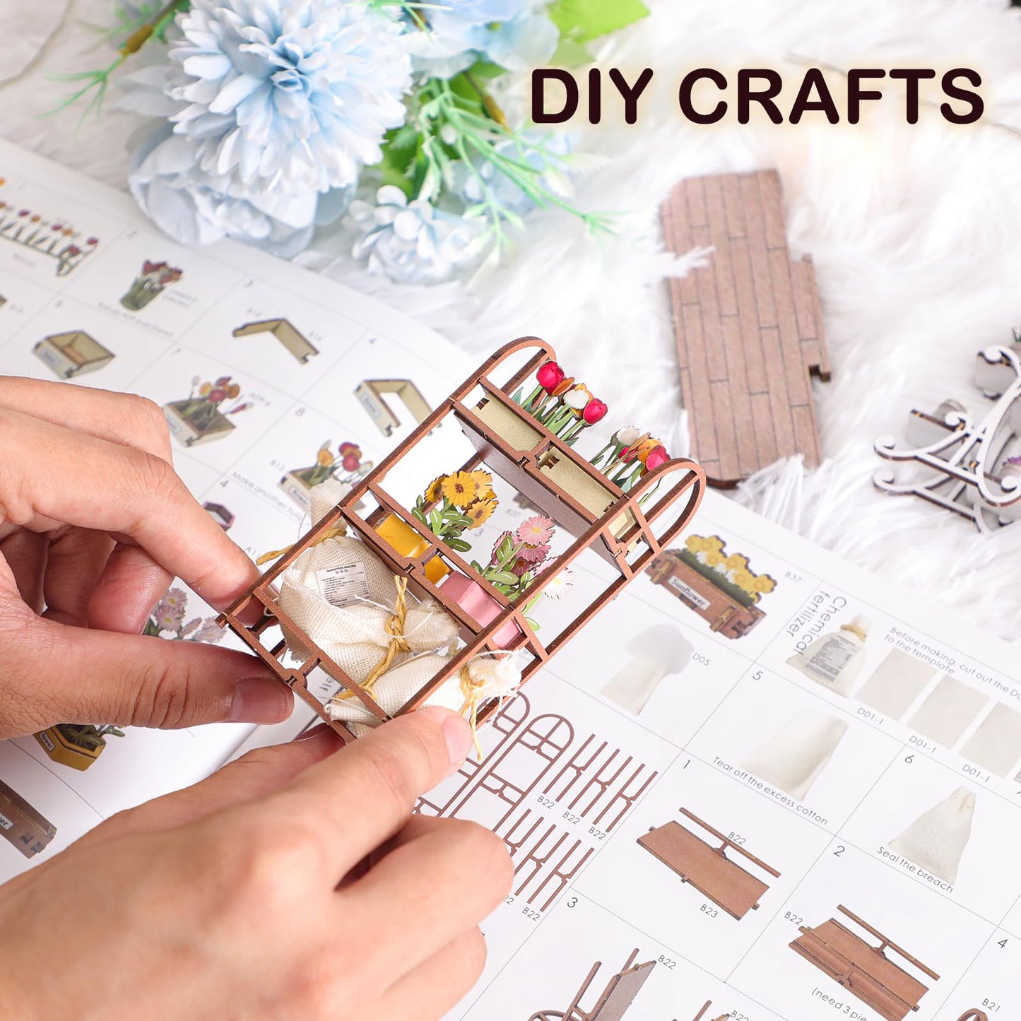 Fimeetoy Book Nook Kit for Adults — DIY Miniature House with LED Light