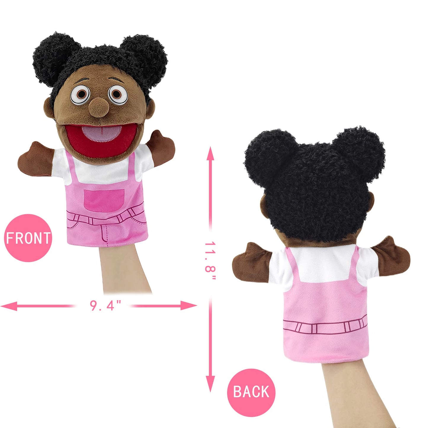 FIMIGID Family Hand Puppets – 11.8-Inch Multicultural Puppet Set for Kids and Adults