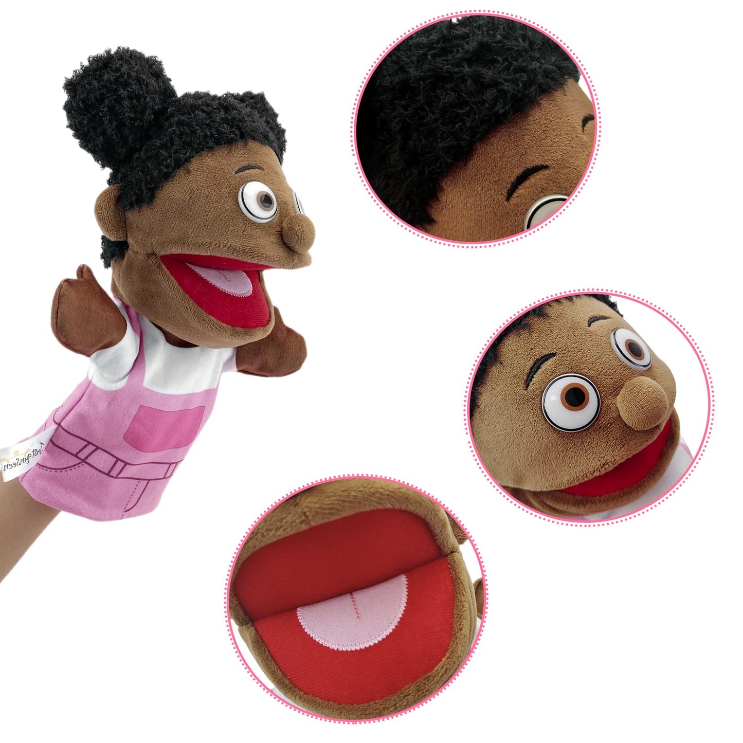 FIMIGID Family Hand Puppets – 11.8-Inch Multicultural Puppet Set for Kids and Adults