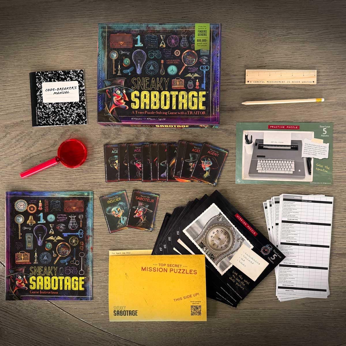 Sneaky Sabotage Party Game by Finders Seekers — Social Deduction & Puzzle Adventure