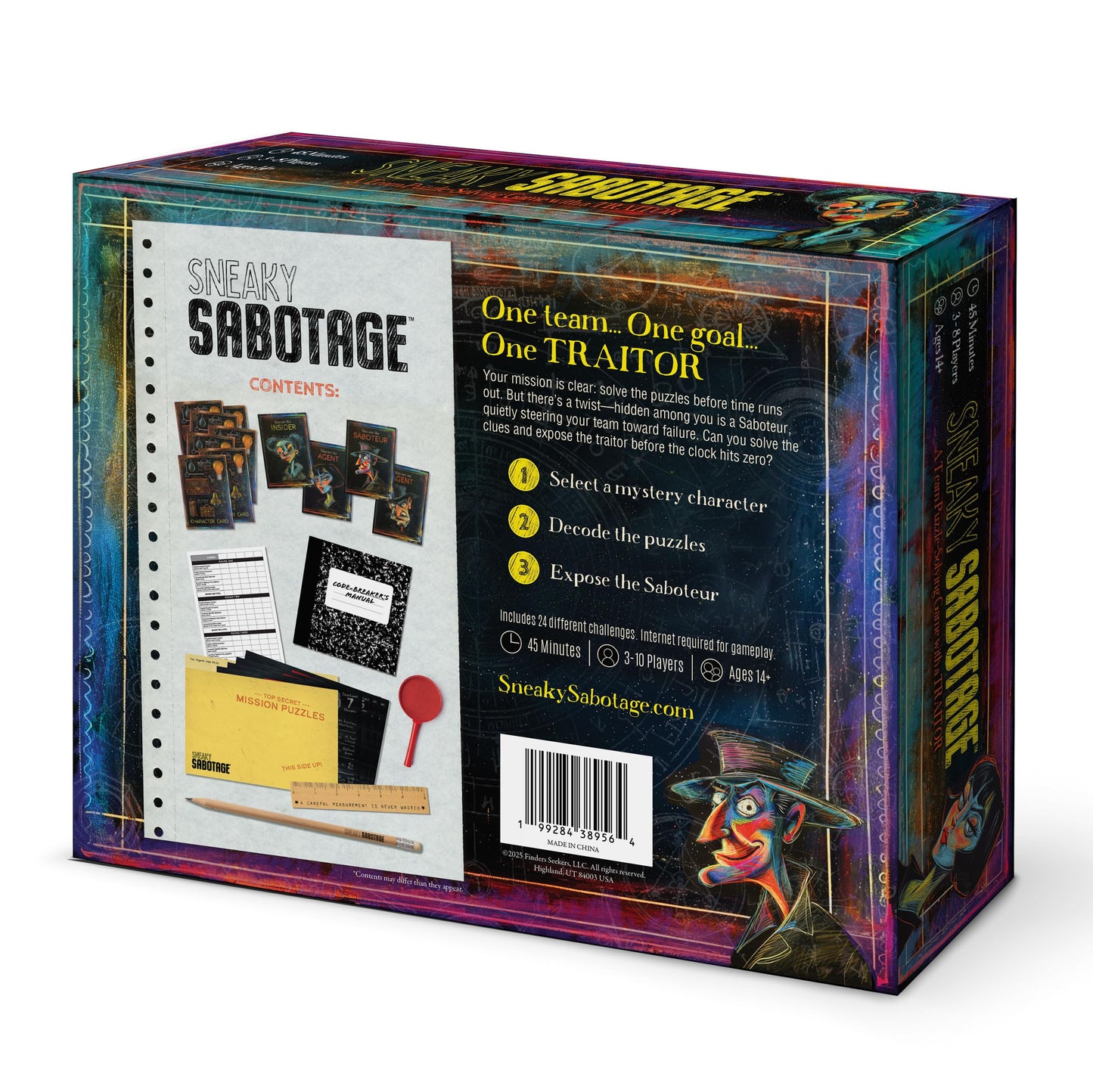 Sneaky Sabotage Party Game by Finders Seekers — Social Deduction & Puzzle Adventure