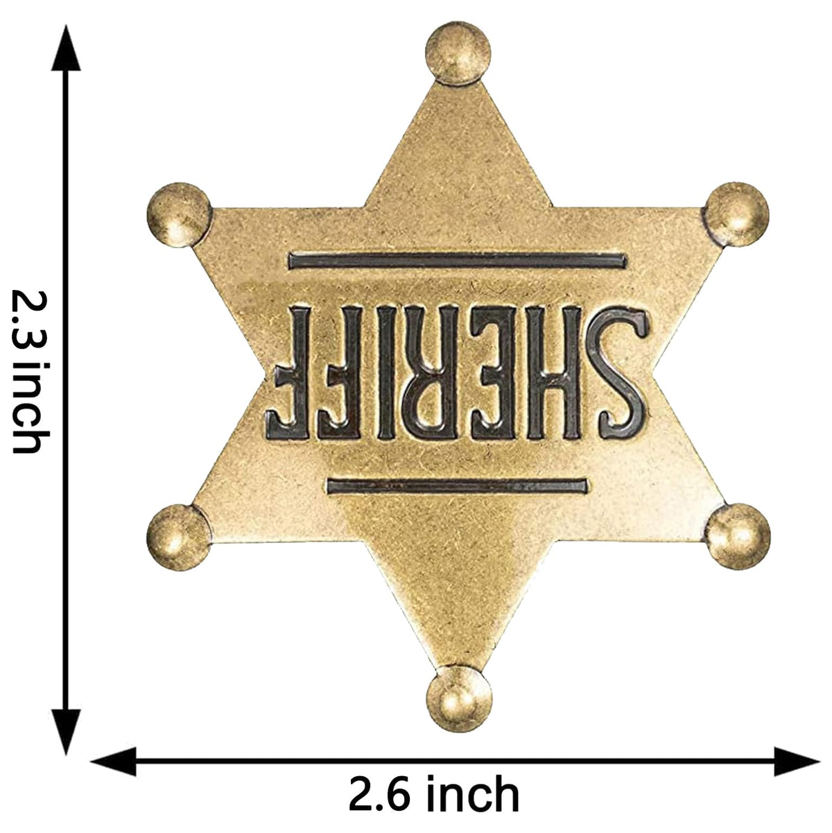Finduat Metal Western Sheriff Badge - Party Favors, Prizes & Gifts