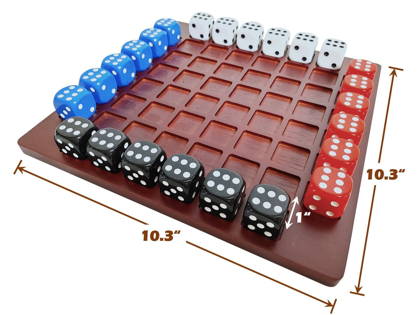 FINENI Dice Battle – 2–4 Player Wooden Tabletop Dice Game