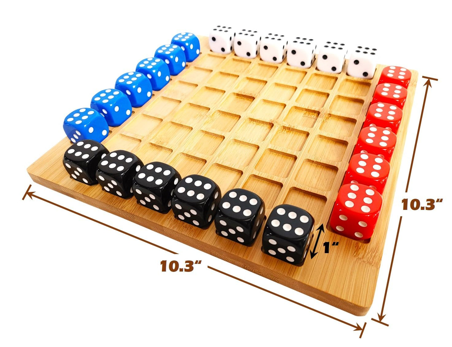FINENI Dice Battle – 2–4 Player Wooden Tabletop Game for Adults | Premium Bar Dice & Family Night