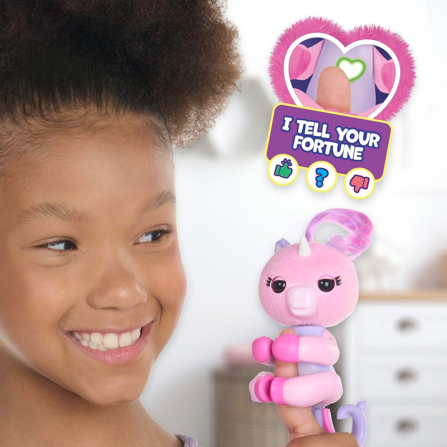 Fingerlings Magic Moods Mimi Pink Unicorn – Mood Reading, Fortune Telling, 70+ Sounds (Ages 5+)