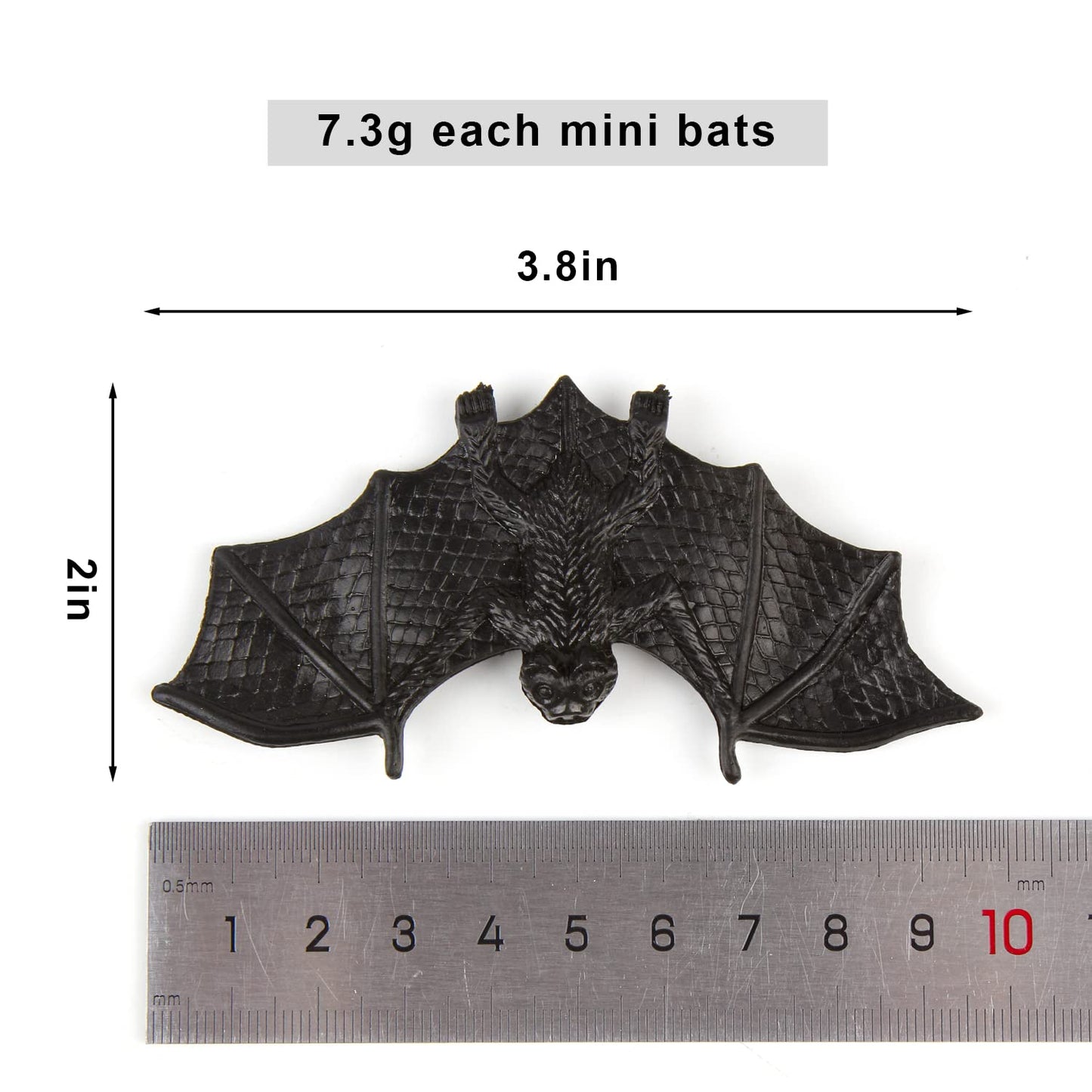 FINGOOO Plastic Bats Halloween – 36pcs Mini Bats for Decor, Party Favors & Pranks