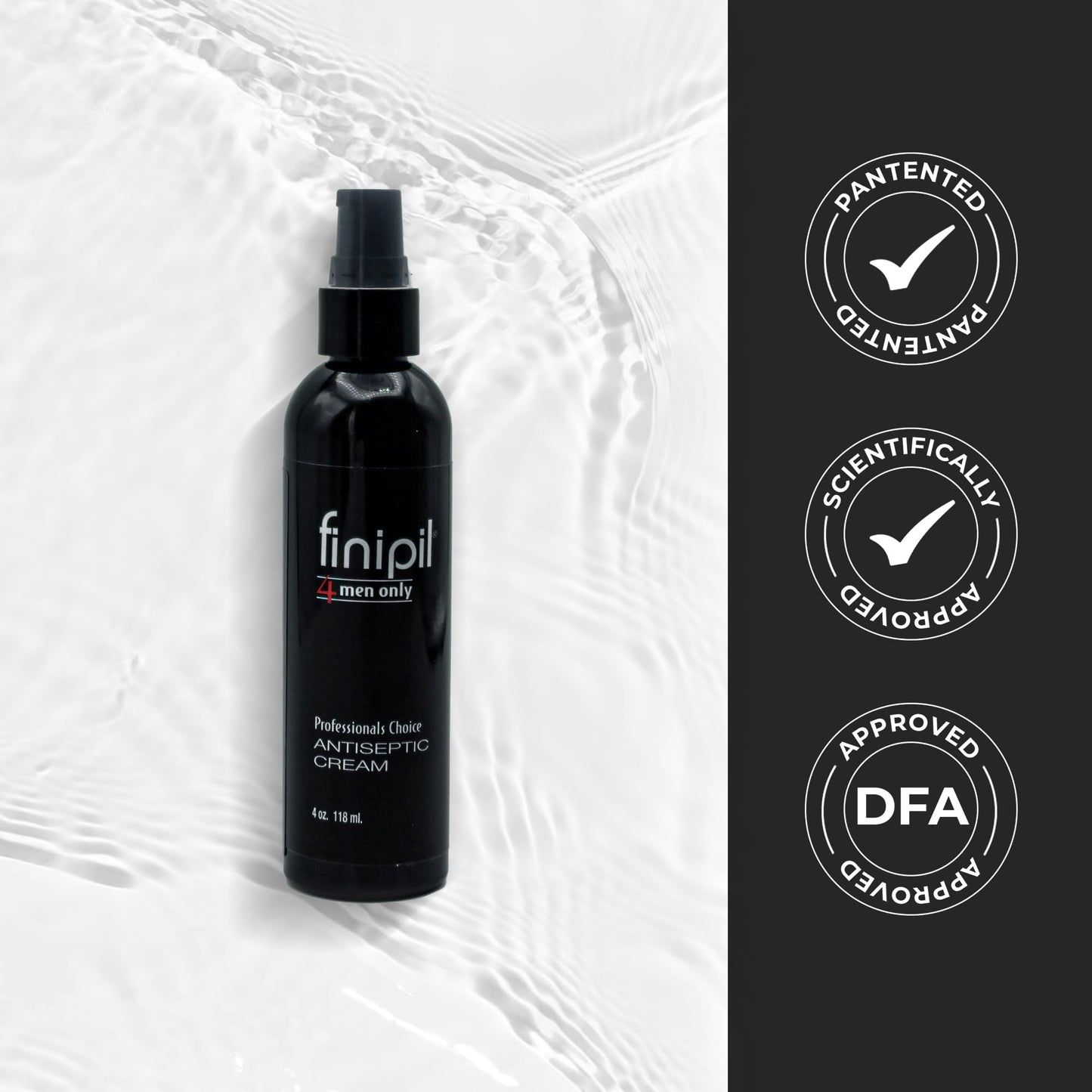 finipil Cream for Ingrown Hairs – Men's After Shave, 4 oz, Clear