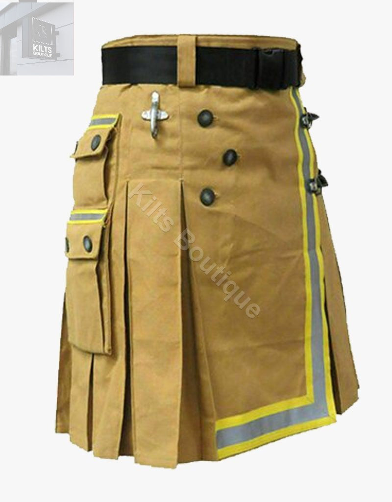 Firefighter utility cargo kilt dual pockets hooks