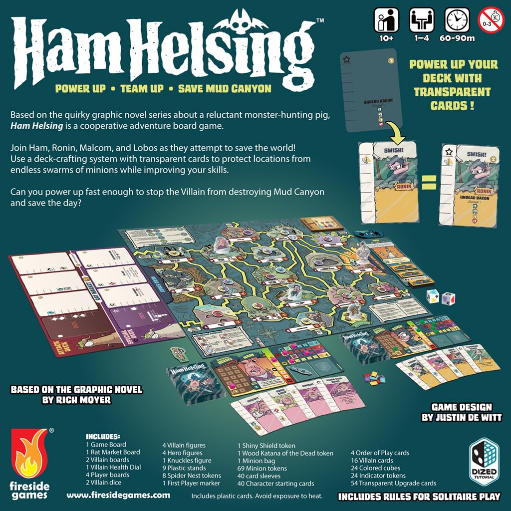 Ham Helsing – Cooperative Monster Adventure Board Game by Fireside Games | 1–4 Players, 60–90 Min