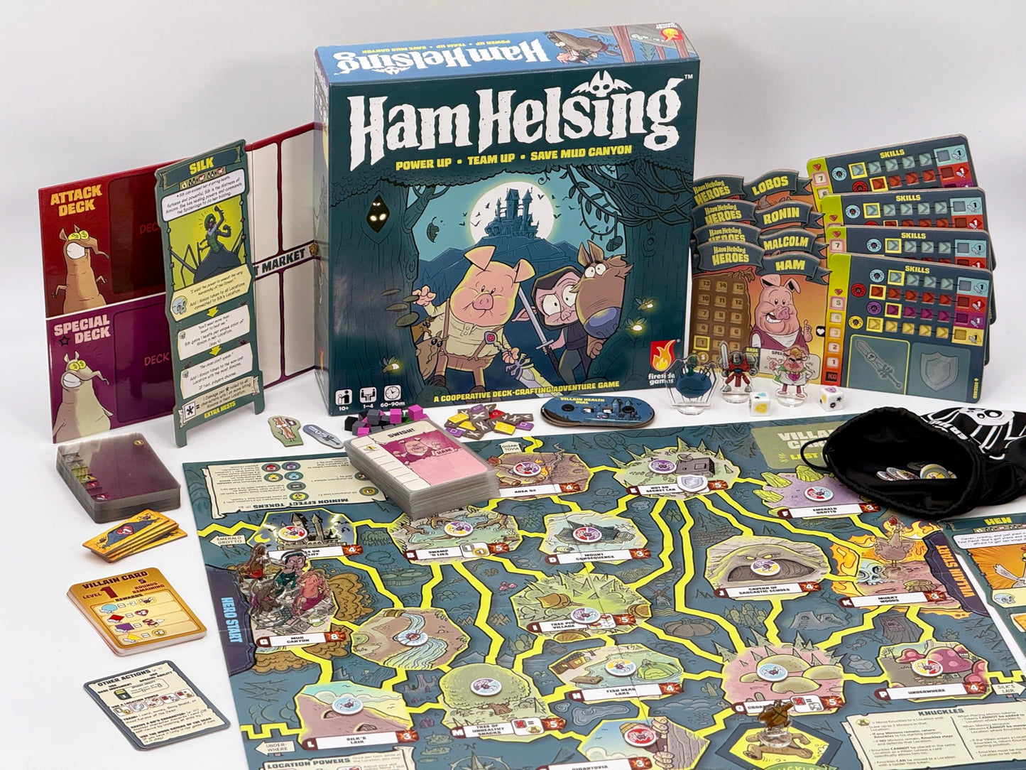 Ham Helsing – Cooperative Monster Adventure Board Game by Fireside Games | 1–4 Players, 60–90 Min