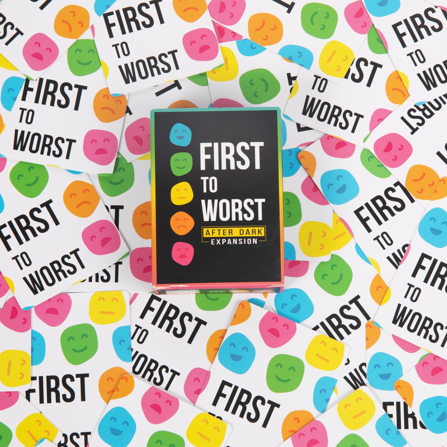 FIRST TO WORST Party Game + After Dark Set – Hilarious Ranking & Guessing Card Game for Friends & Family