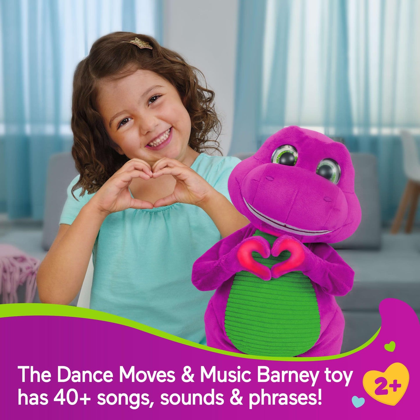 Barney’s World 13-Inch Dance-Along Plush with Sounds – Fisher-Price for Toddlers 2+