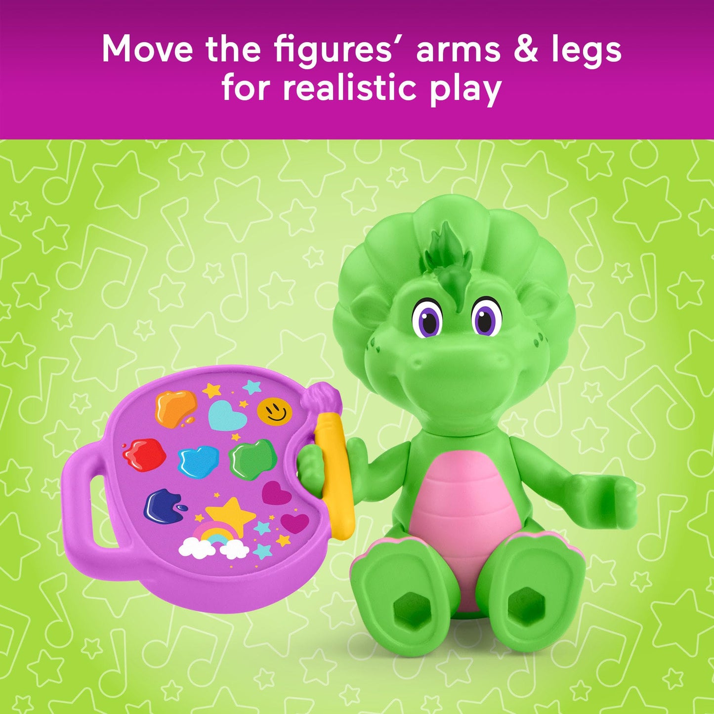 Fisher-Price Barney’s World 3-Piece Vivie & Baby Bop Figure Set for Pretend Play (Ages 3+)