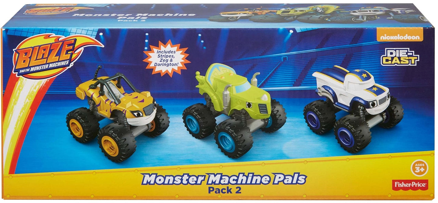Fisher-Price Blaze & The Monster Machines 3-Pack Die-Cast Pack #2 – Darington, Stripes & Zeg