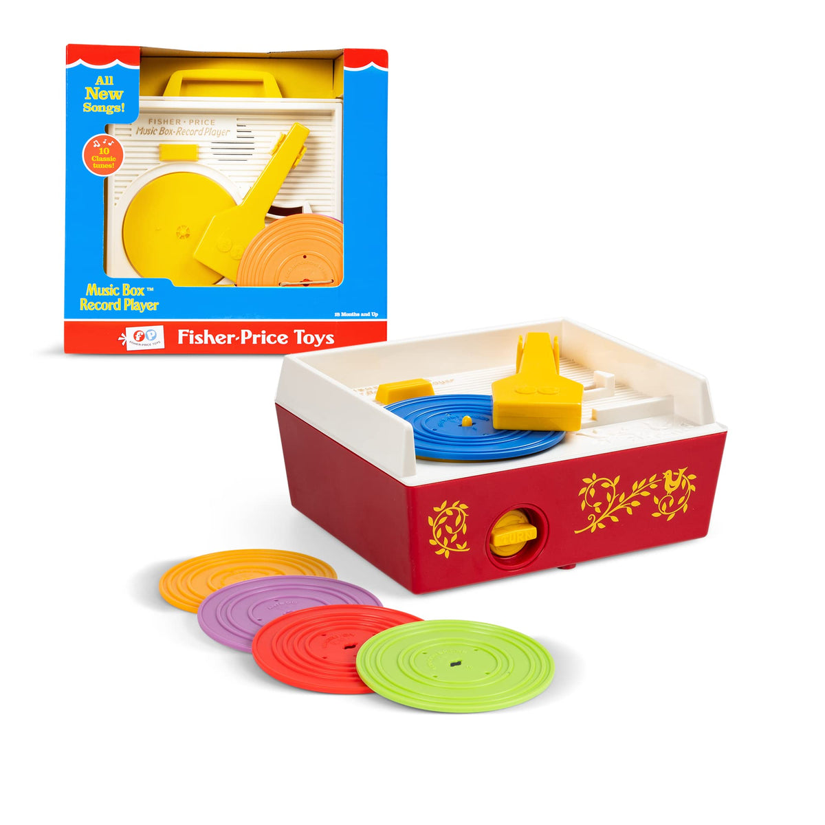 Fisher Price Classics Record Player – Retro Tactile Toy for Kids 18 Months+