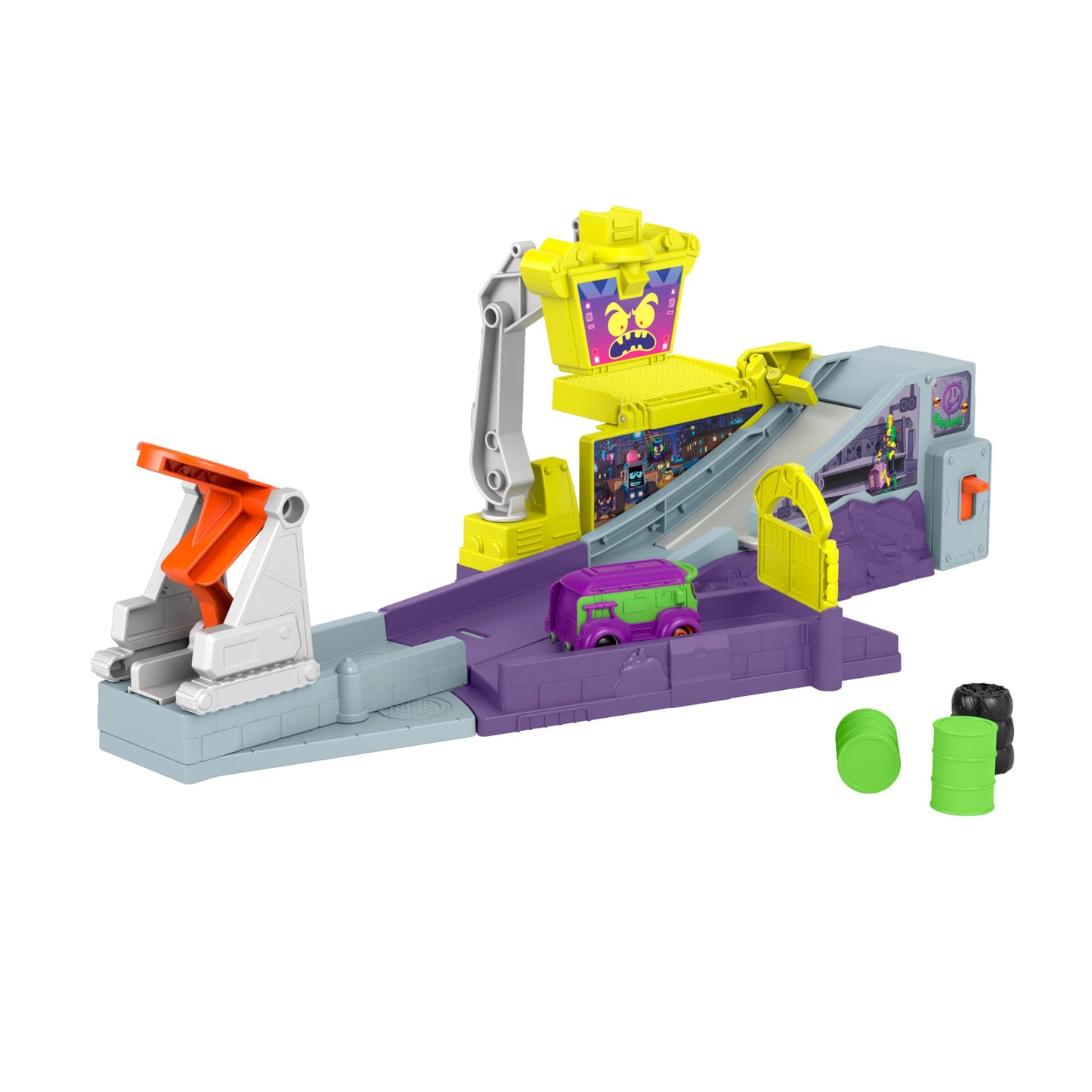 Fisher-Price DC Batwheels Legion of Zoom Launching HQ Playset with Prank the Joker Van