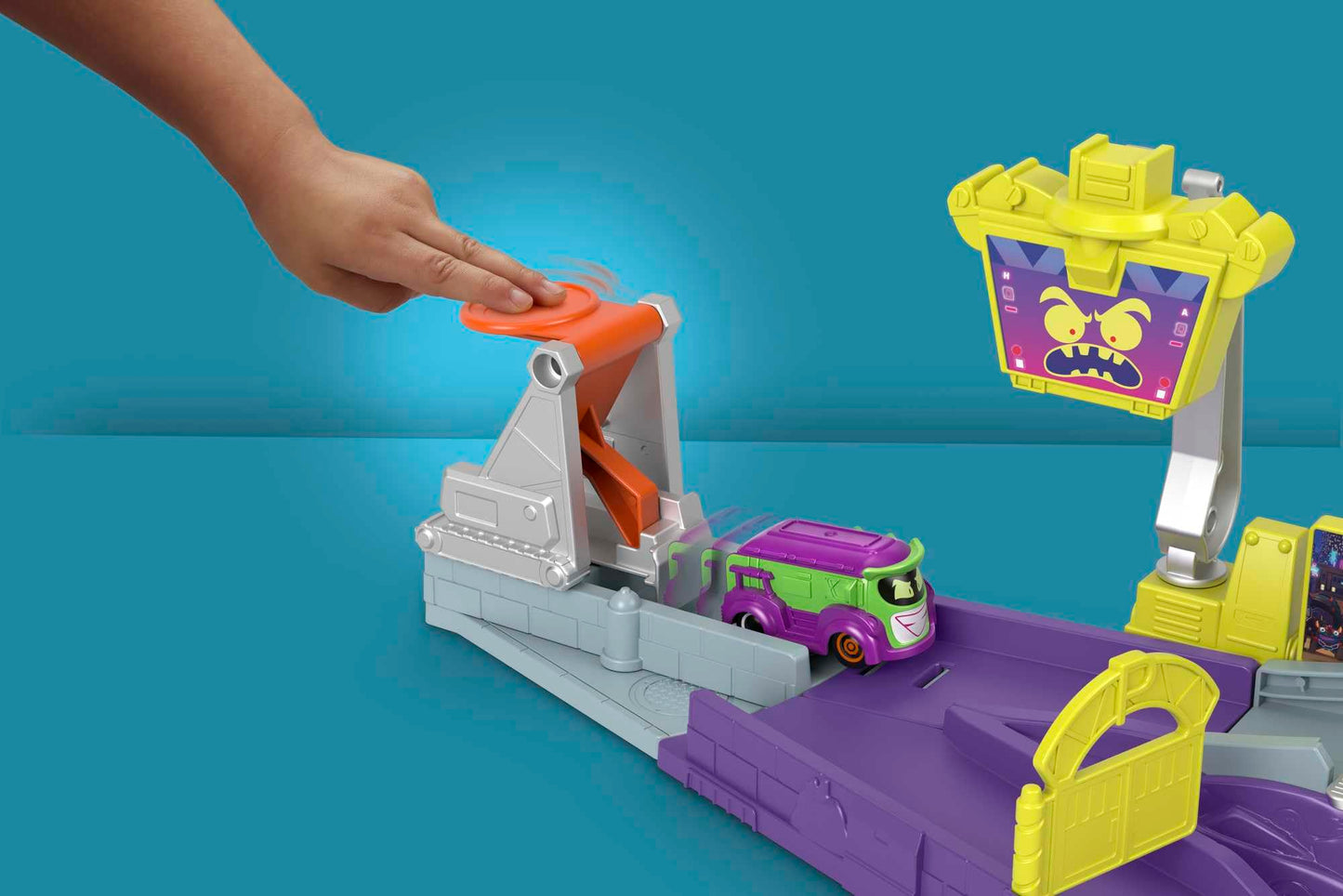 Fisher-Price DC Batwheels Legion of Zoom Launching HQ Playset with Prank the Joker Van