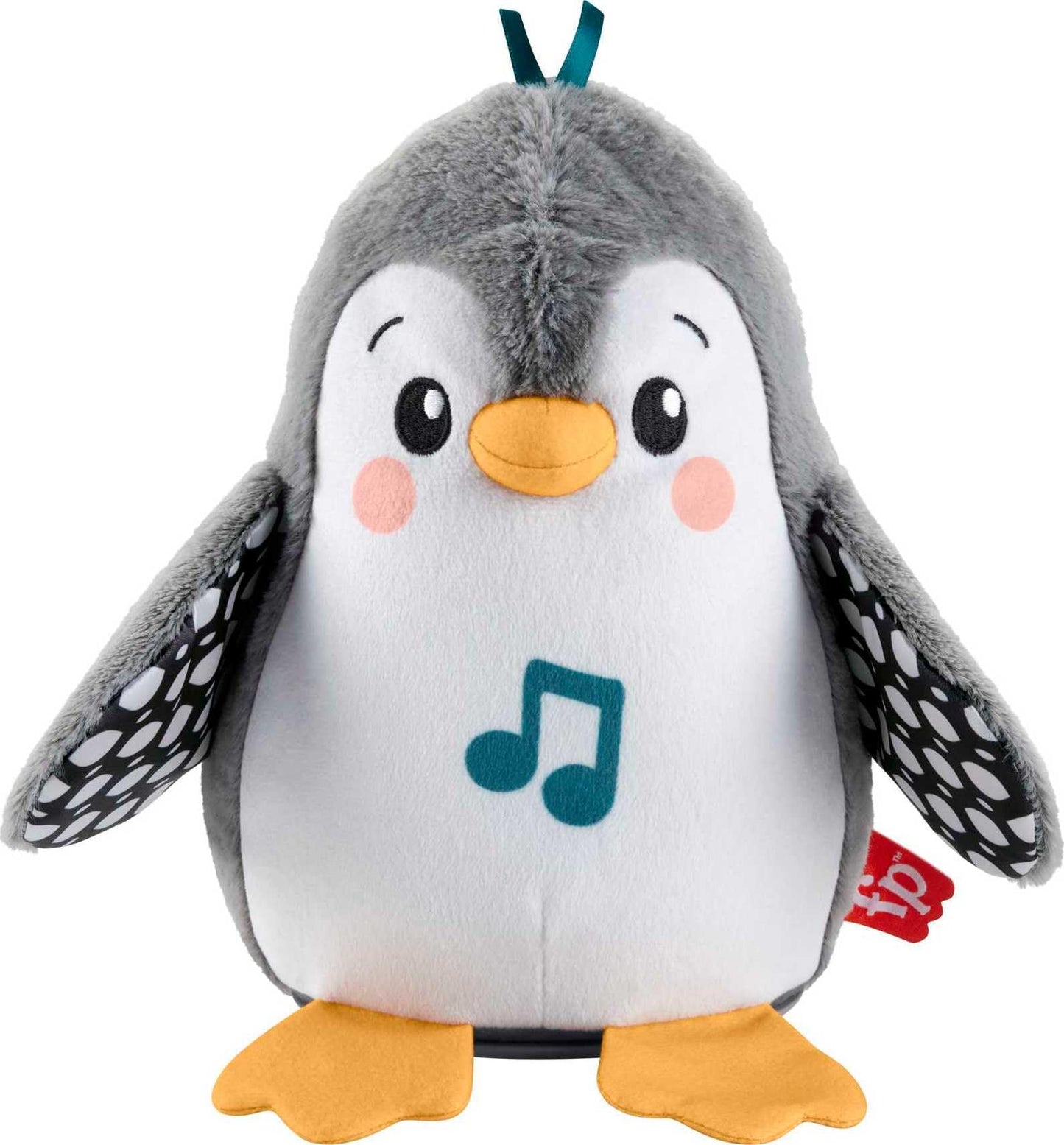 Fisher-Price Flap & Wobble Penguin: Plush Tummy Time Toy with Music & Motion